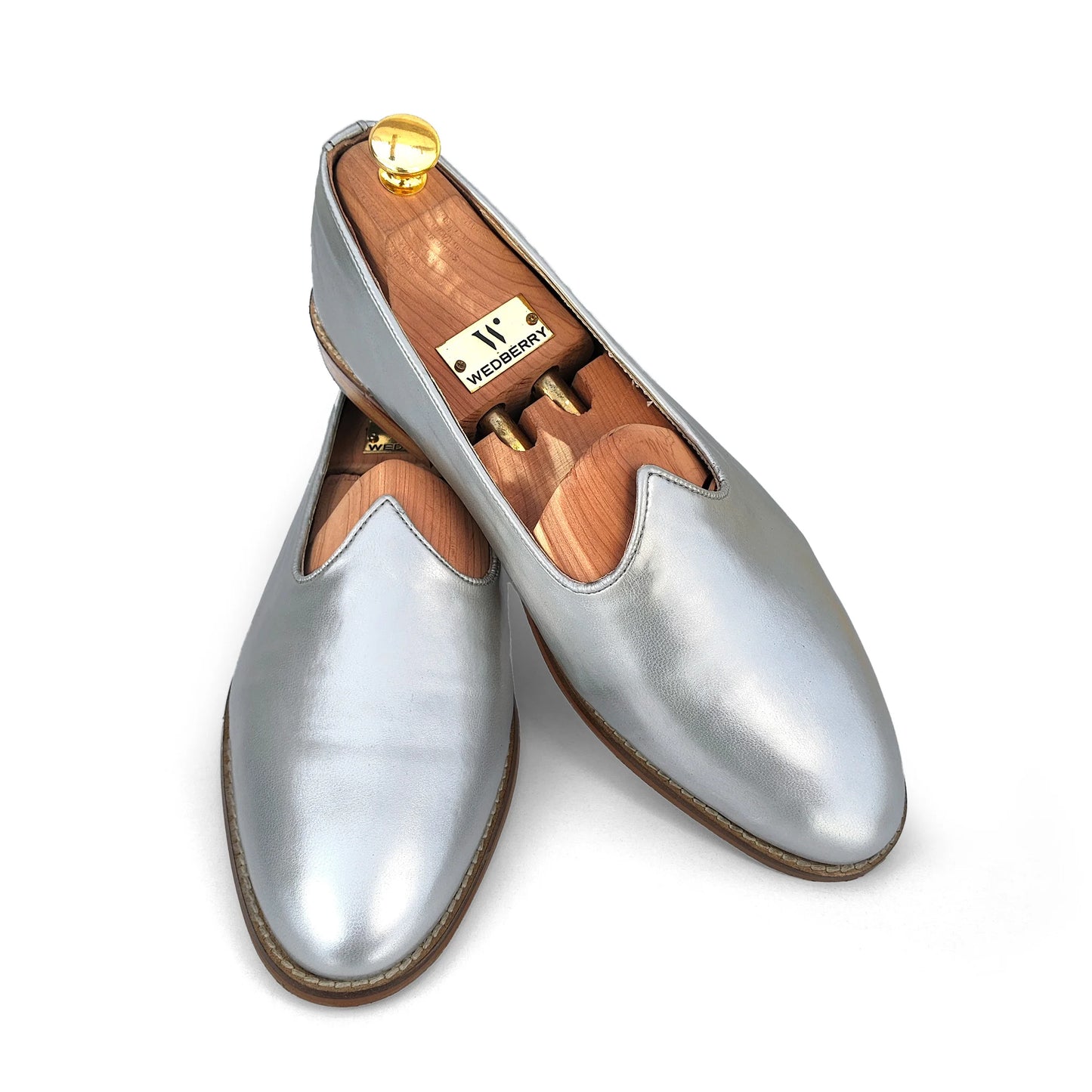 Silver Wedding Shoes Mojari for Men
