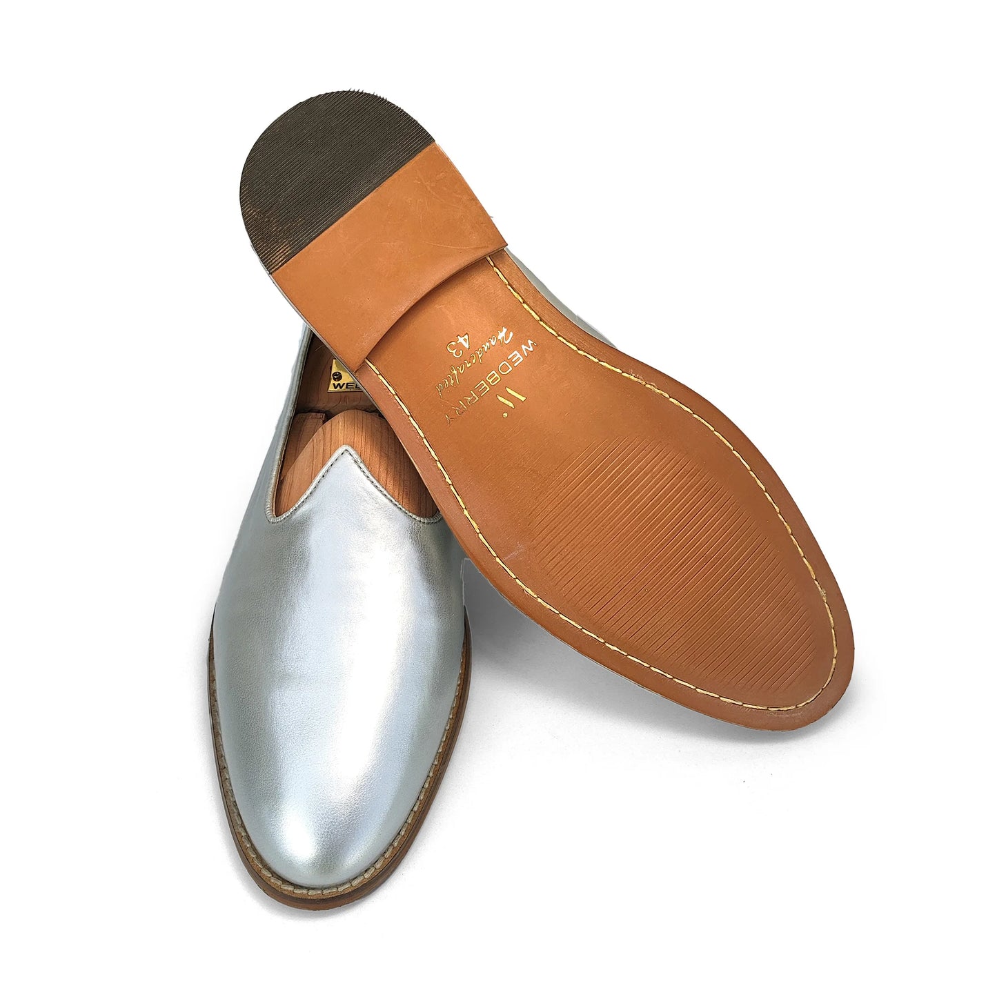 Silver Wedding Shoes Mojari for Men