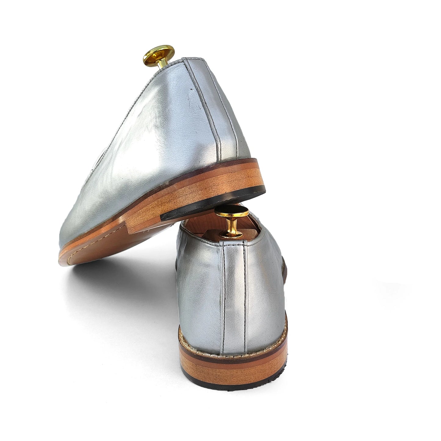 Silver Wedding Shoes Mojari for Men