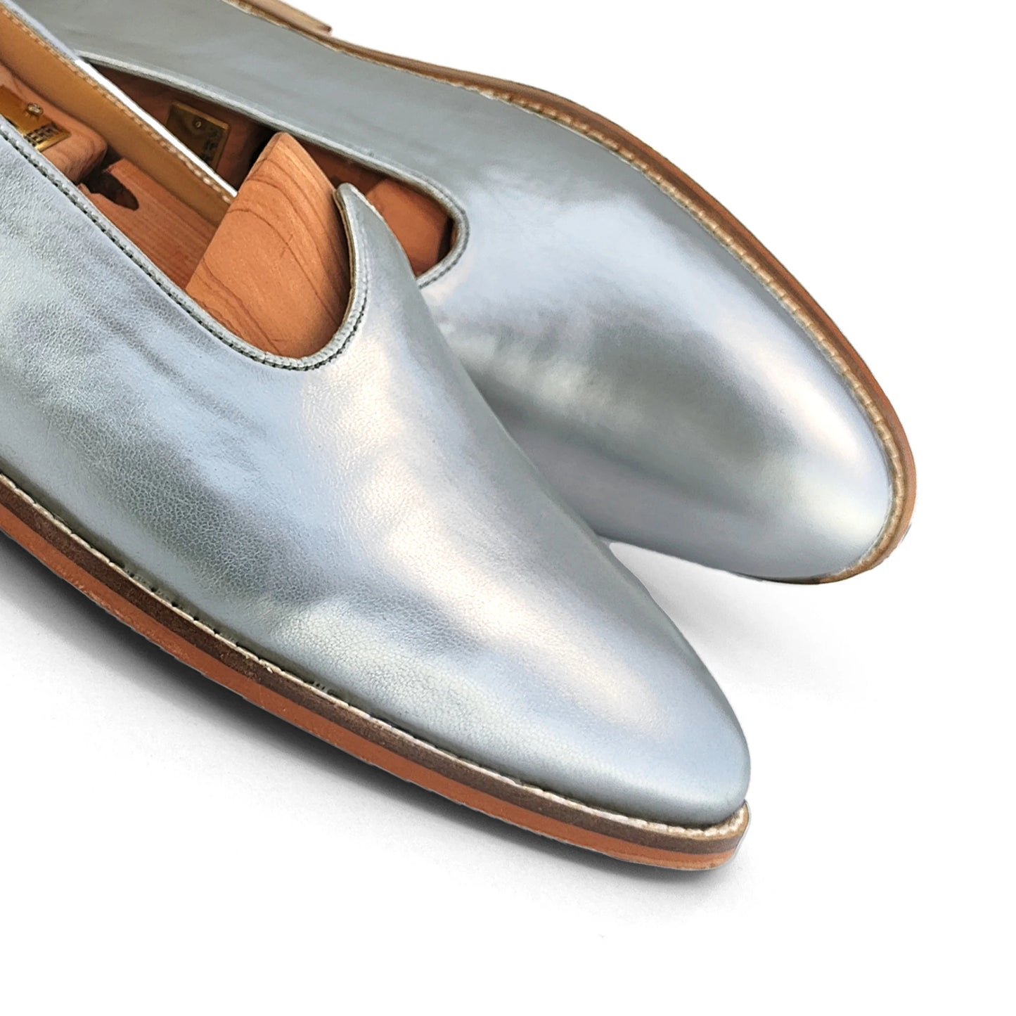 Silver Wedding Shoes Mojari for Men