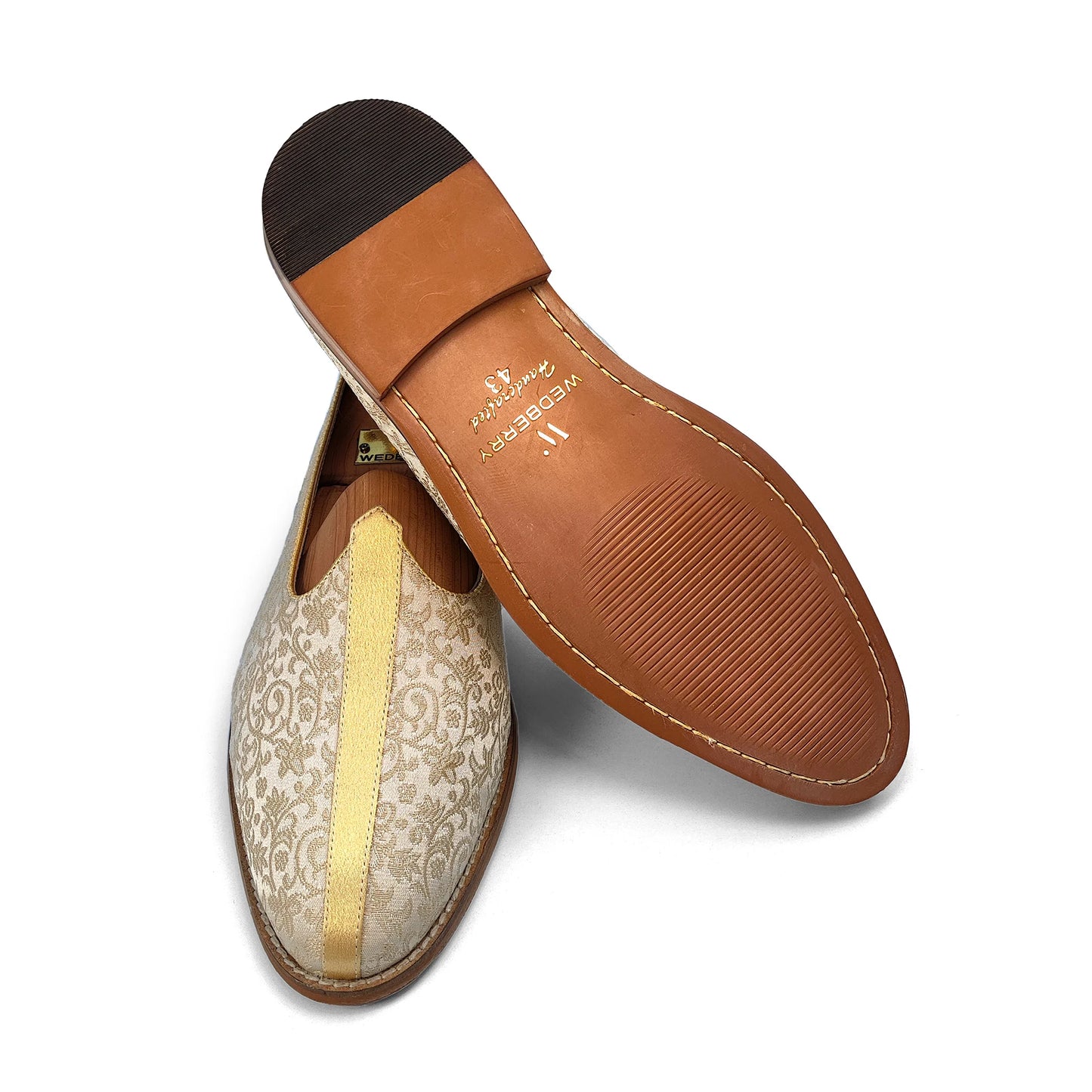 Beige Wedding Shoes Mojari Ethnic for Men