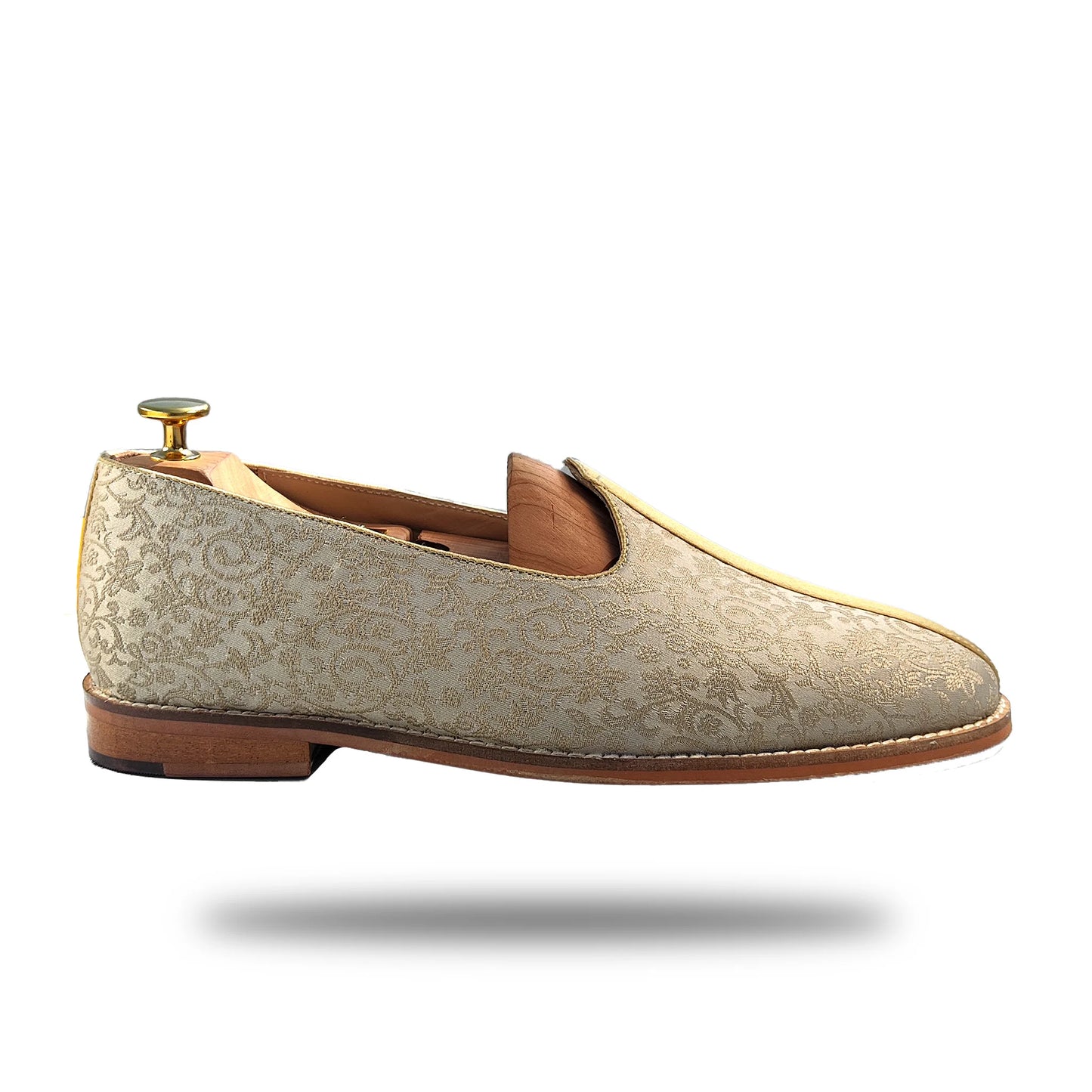 Beige Wedding Shoes Mojari Ethnic for Men