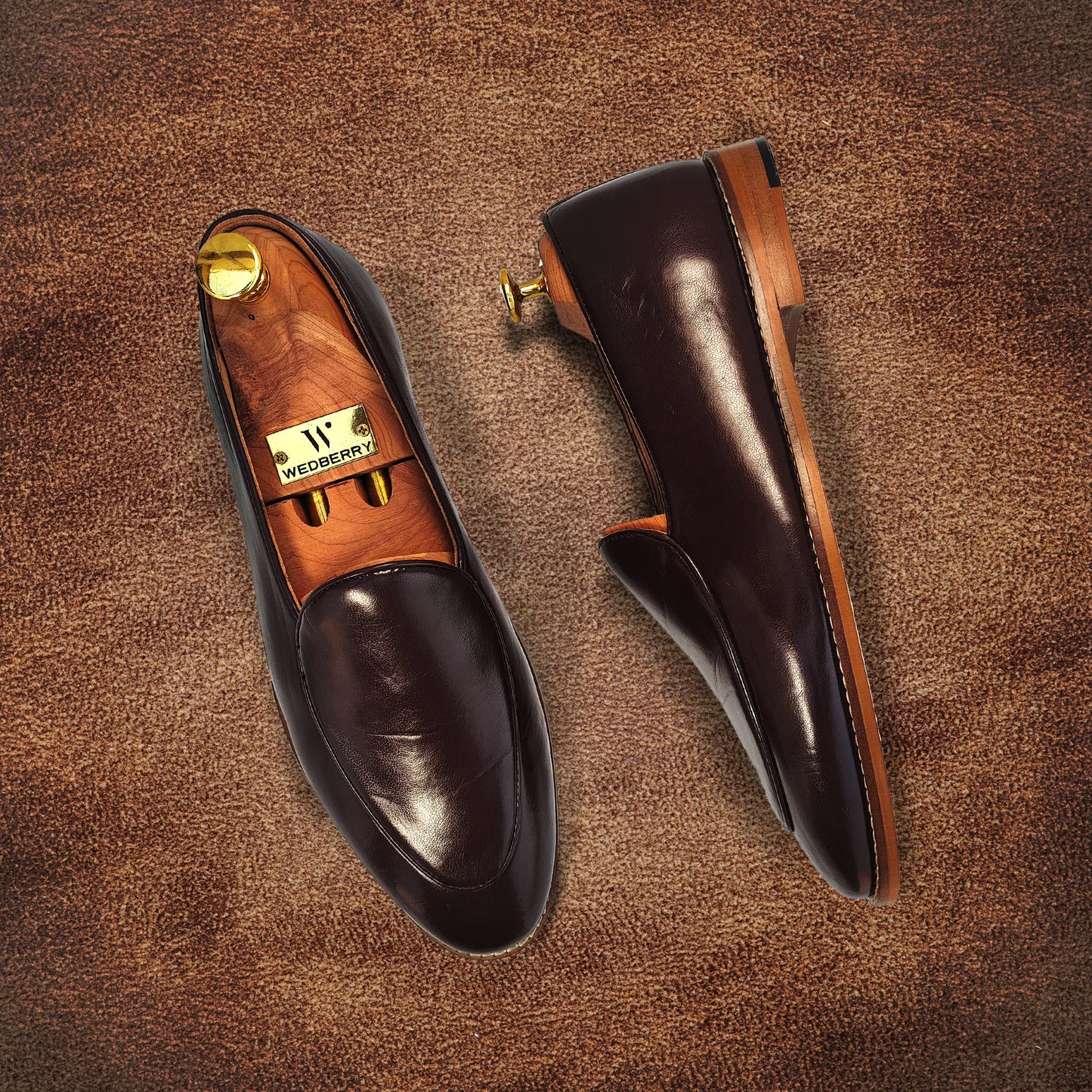 Brown Jave Apron Python Slipon Loafer for Men