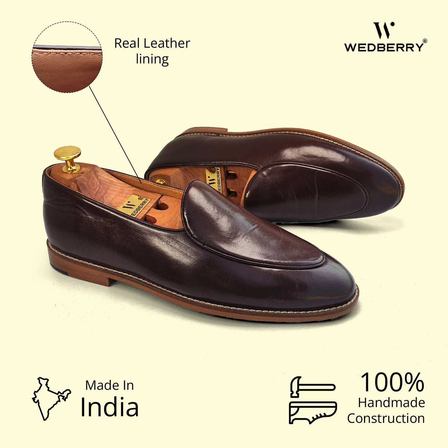 Brown Jave Apron Python Slipon Loafer for Men