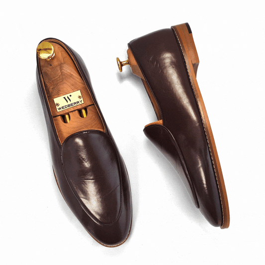 Brown Jave Apron Python Slipon Loafer for Men