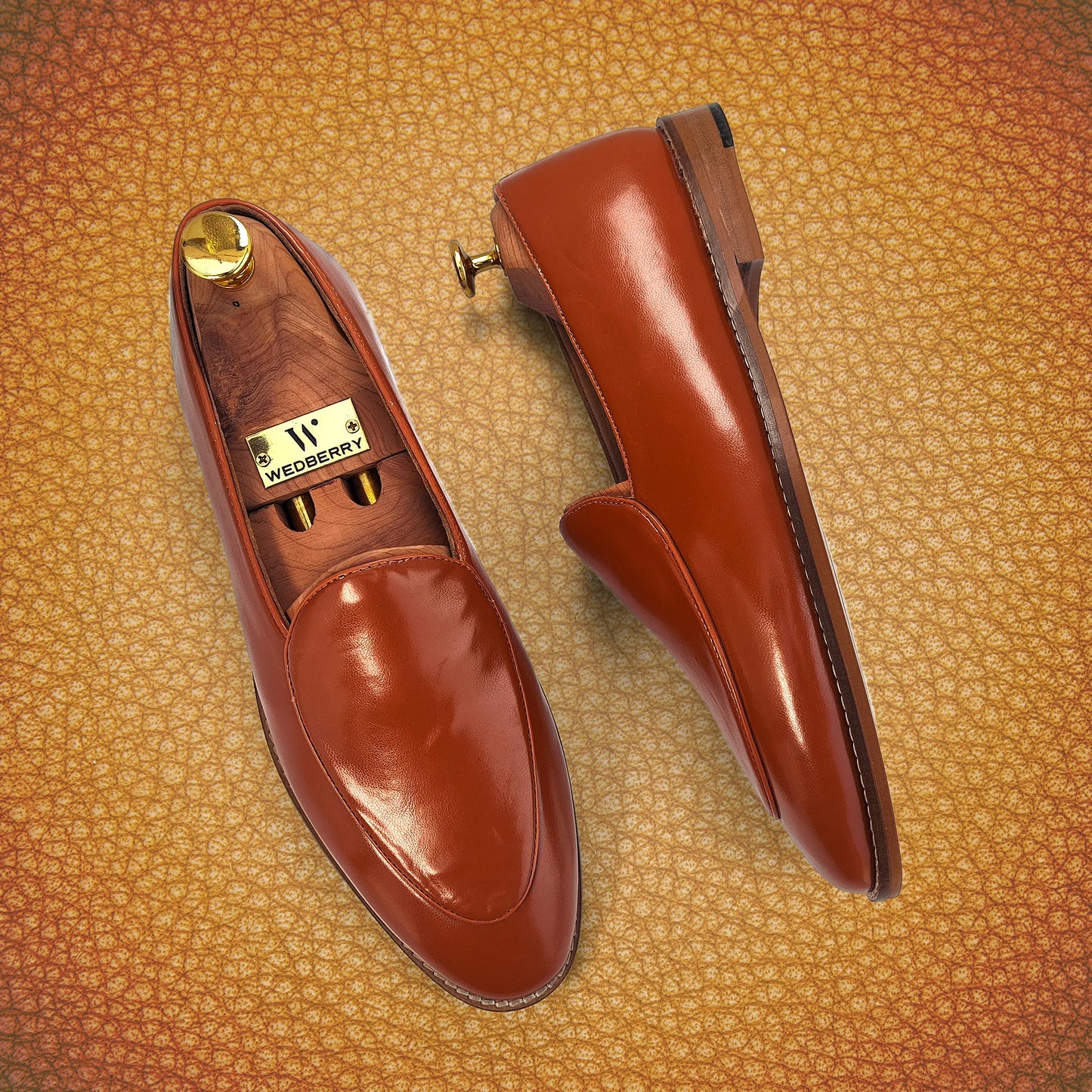 Tan Sleek Wedding Ethnic Party Shoes Loafer for Men