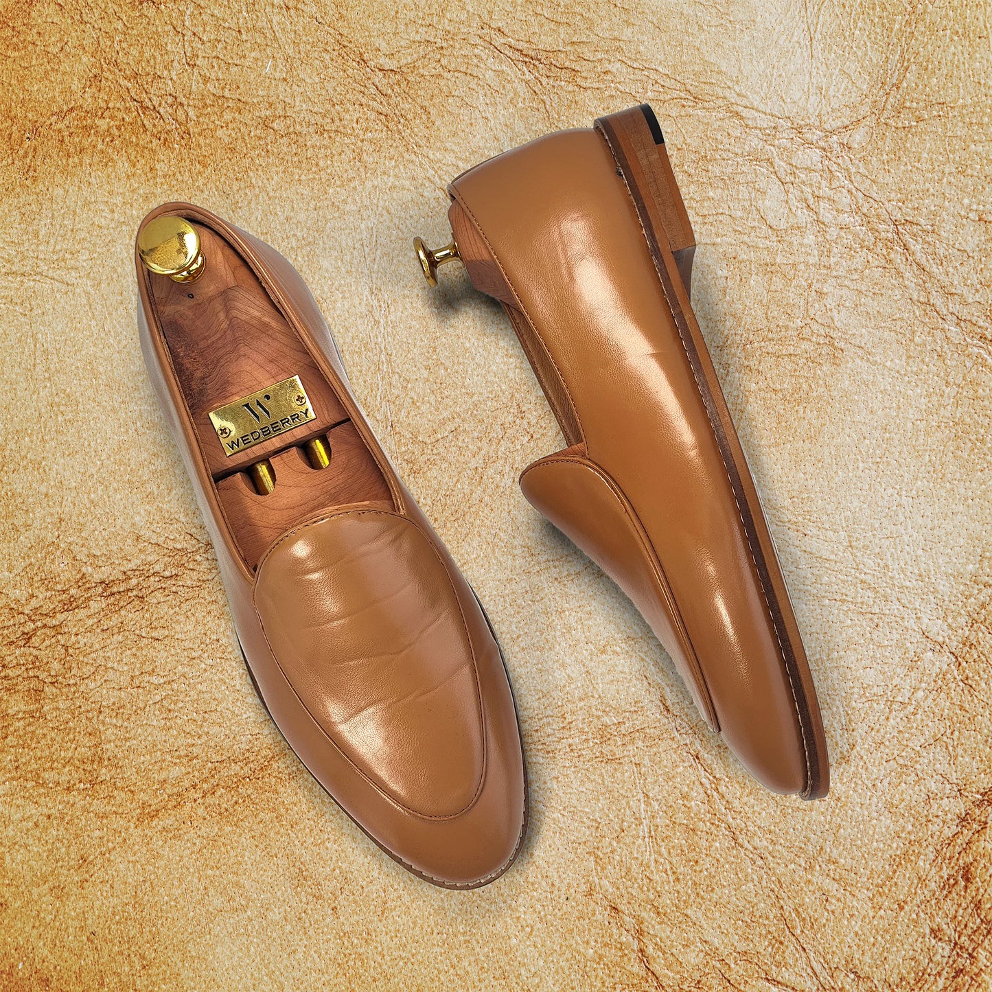 Biege Jave Apron Python Slipon Loafers for Men