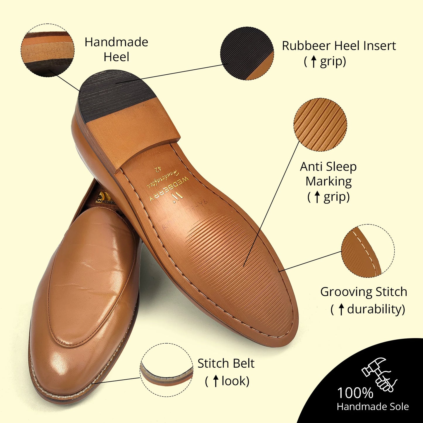 Biege Jave Apron Python Slipon Loafers for Men