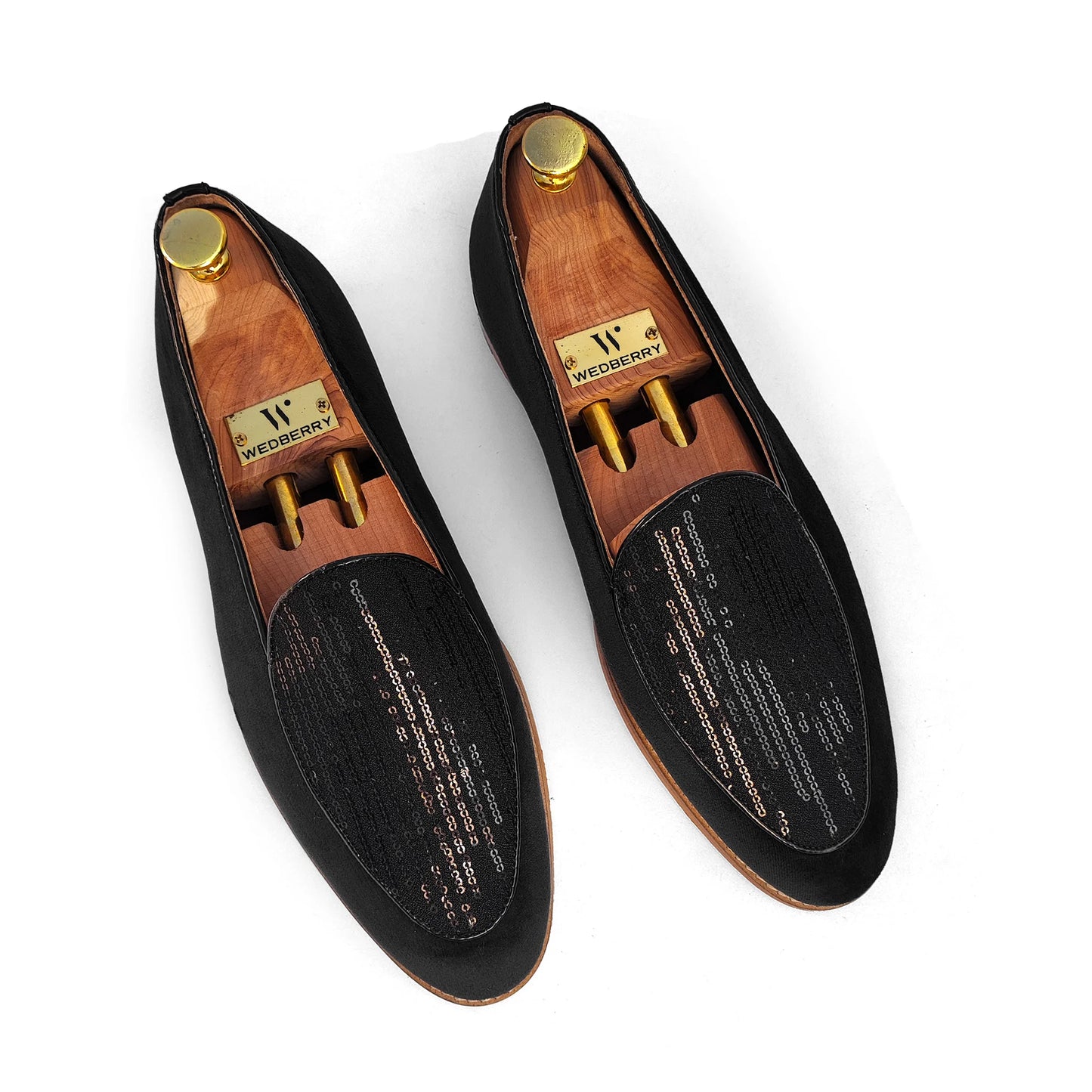 Black Star Jave Apron Embroidery Wedding Ethnic Loafer Slipon for Men