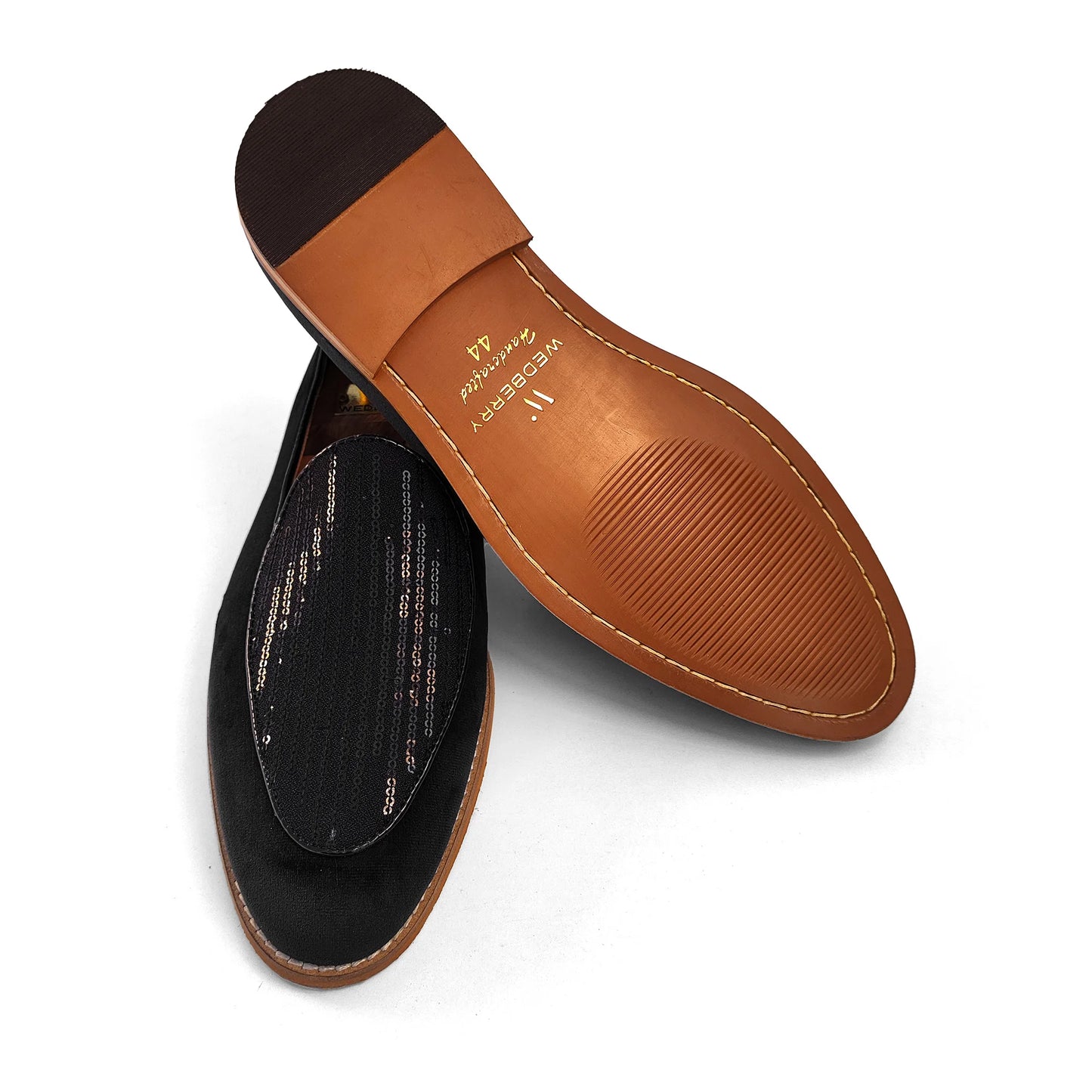 Black Star Jave Apron Embroidery Wedding Ethnic Loafer Slipon for Men