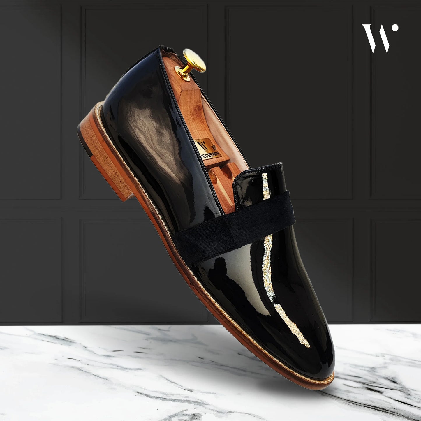 Black Hugo Strap Party Shoes for Men