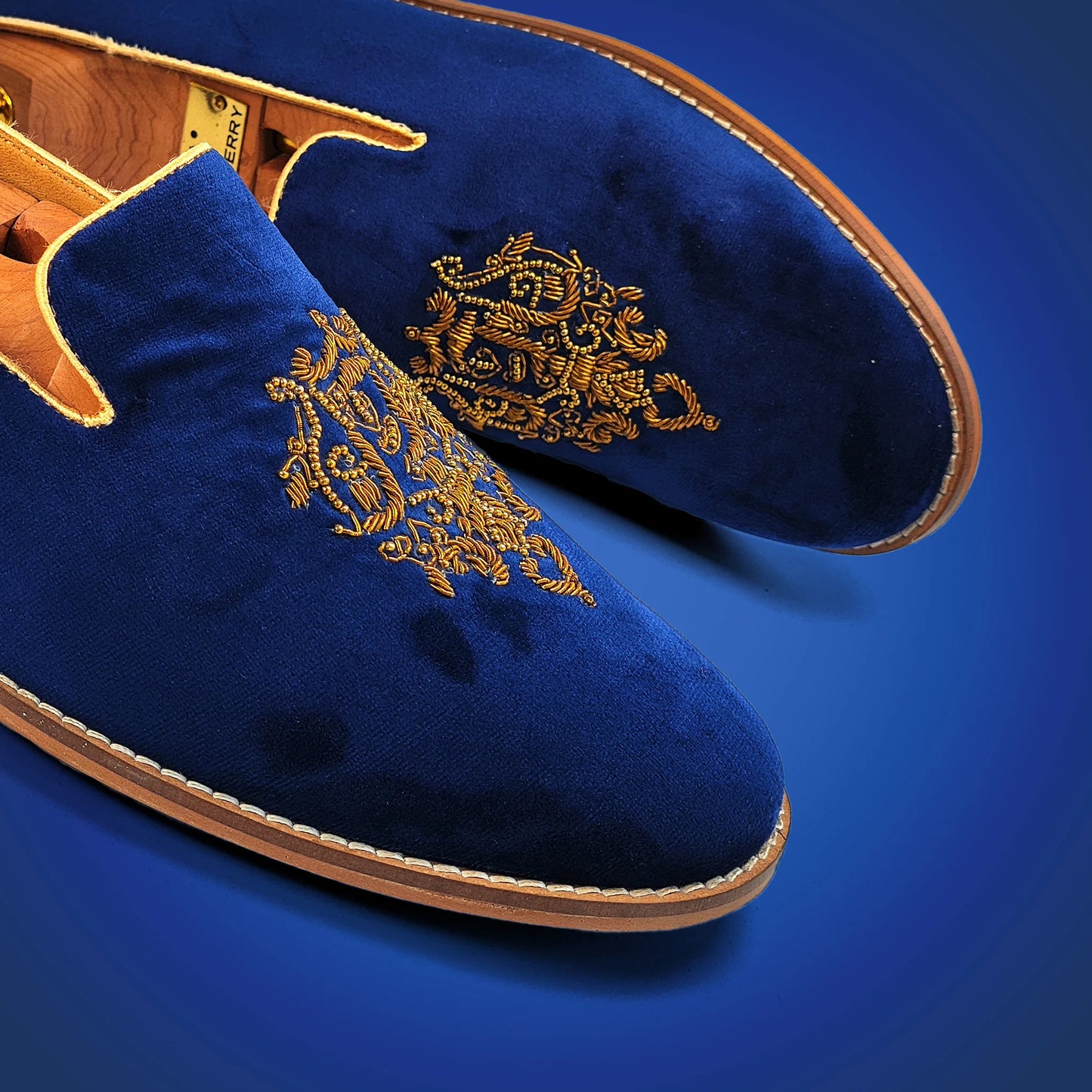 Rajaraj Navy Blue Zardozi