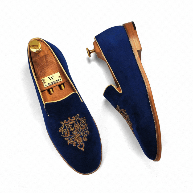 Rajaraj Navy Blue Zardozi