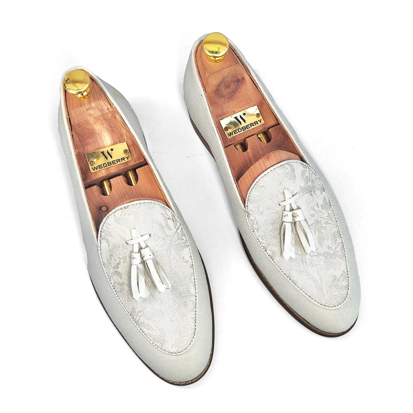 White Self Embroidered Tassle