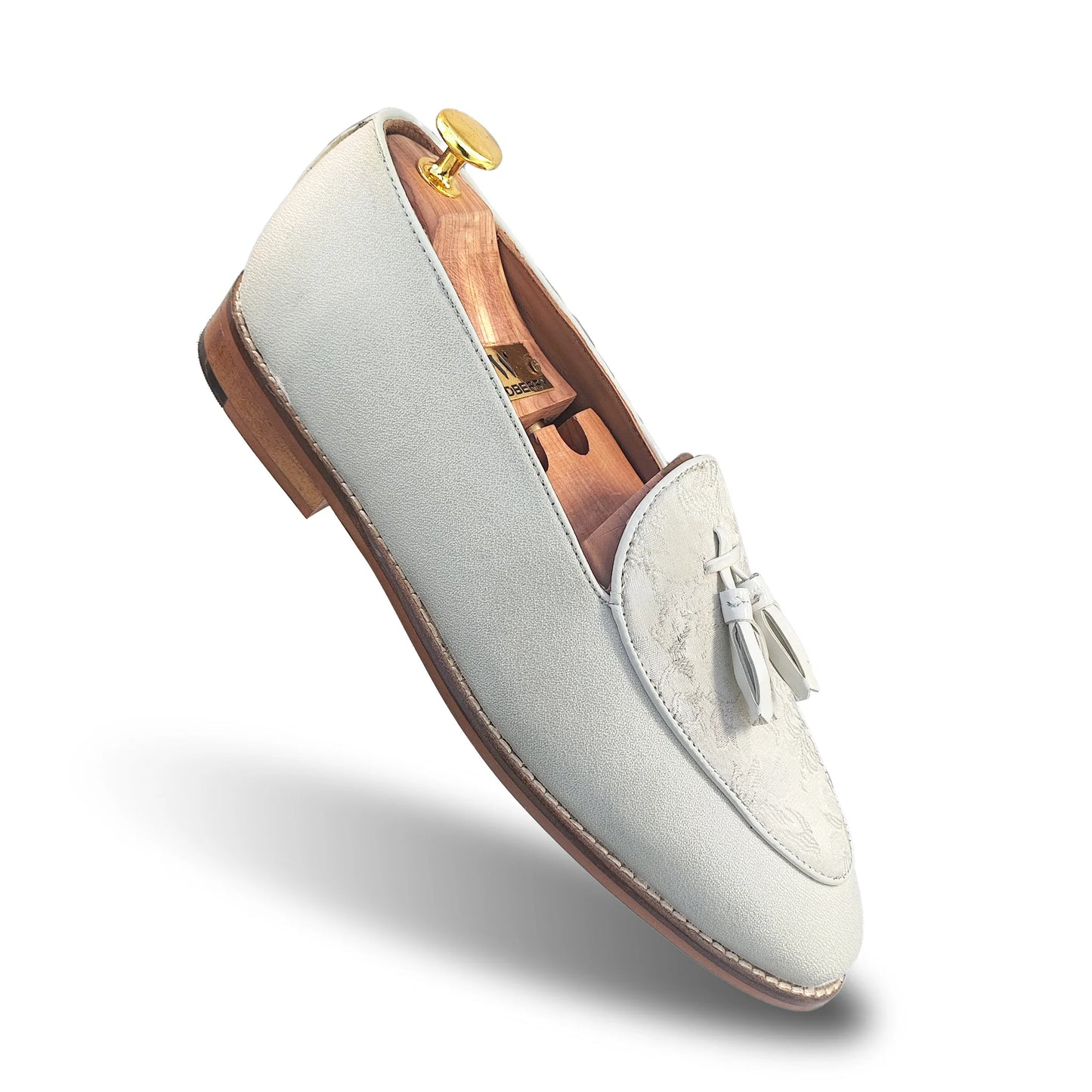 White Self Embroidered Tassle