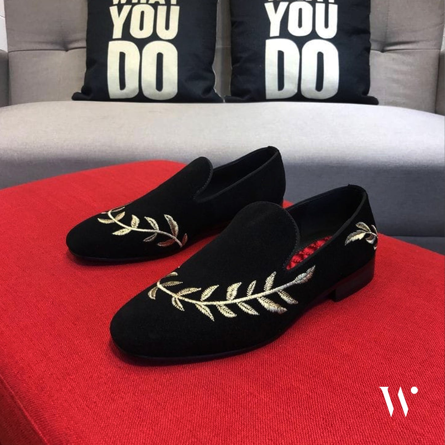 Black Velvet with Light Gold Zardozi Handwork for Men