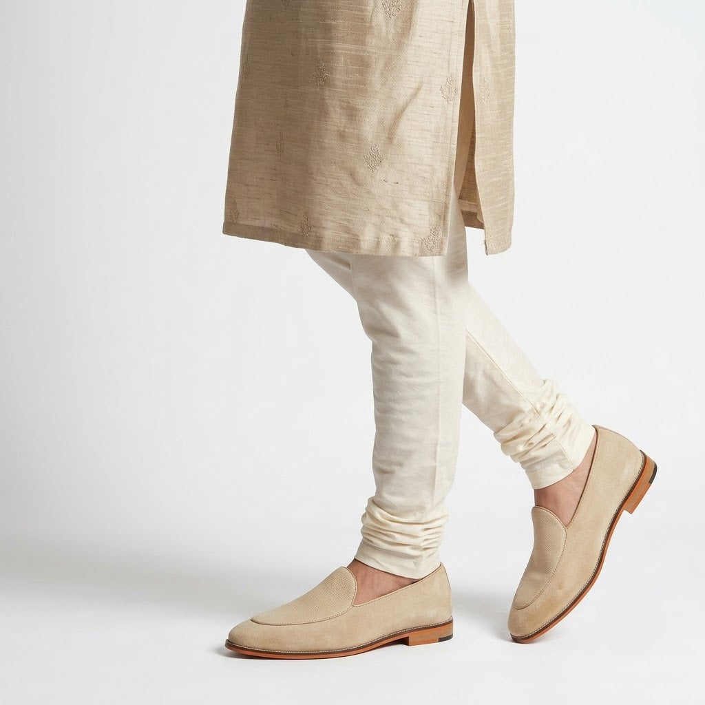 Creme Jave Apron Python Slipon for Men