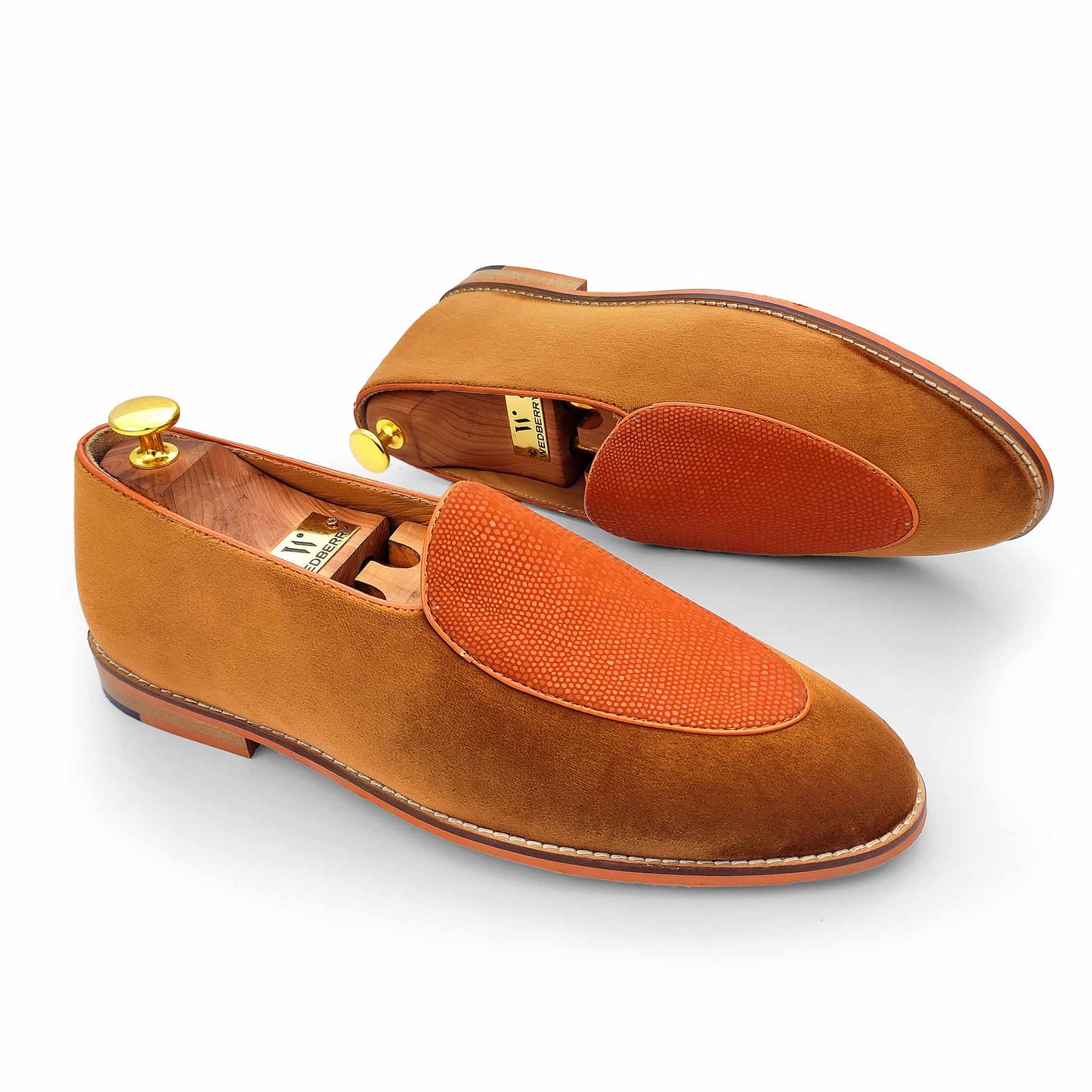 Tan Jave Apron Wedding Ethnic Party Shoes Loafer for Men