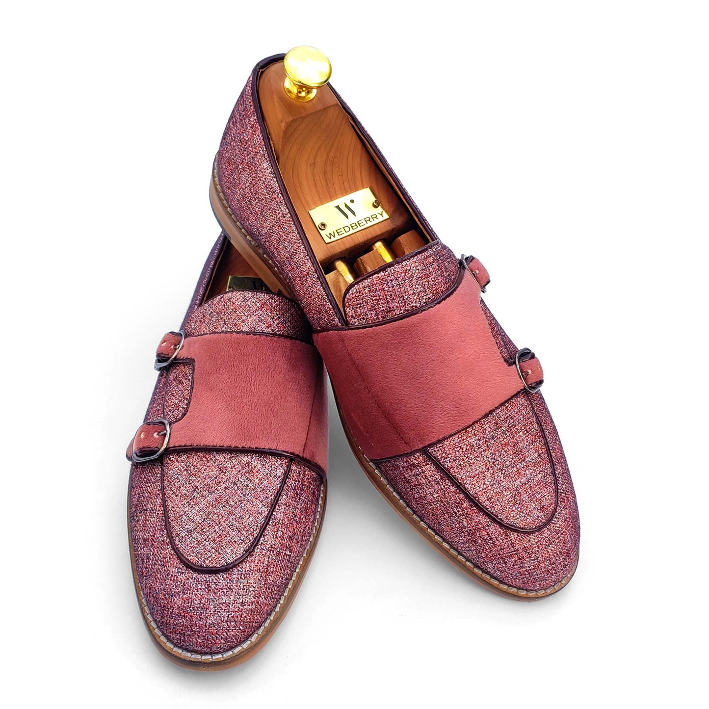 Rouge Maroon Double Monk Strap Loafer for Men