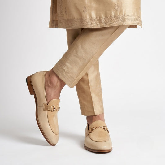 Ivory Hugo Buckle Apron Python Slip-on for Men