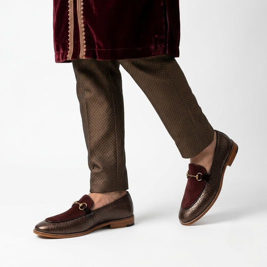 Brown Hugo Buckle Apron Woven Slip-on for Men