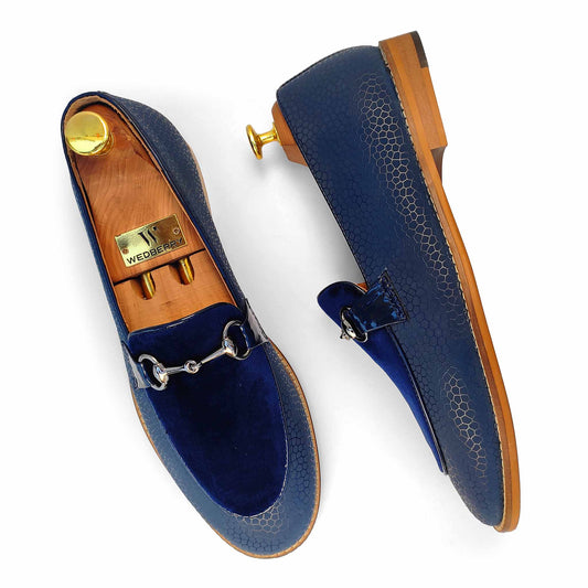 Blue Hugo Buckle Apron Spidy Slip-on for Men