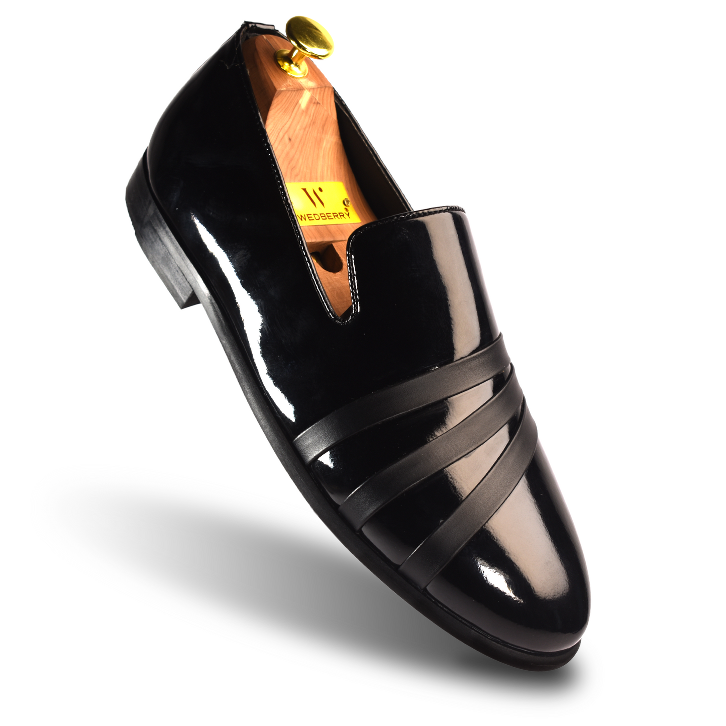 Marvian Black Patent Loafers