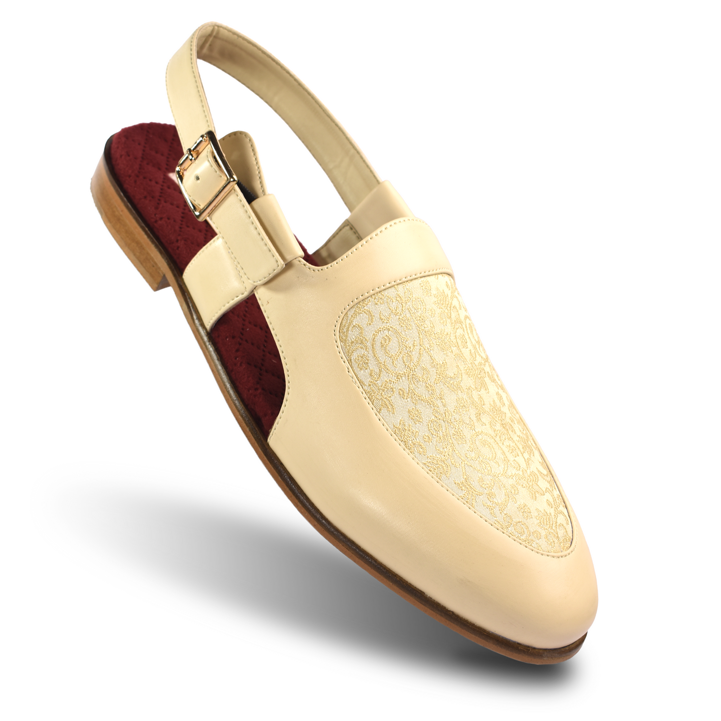 Imperial Brocket Cream Sandals