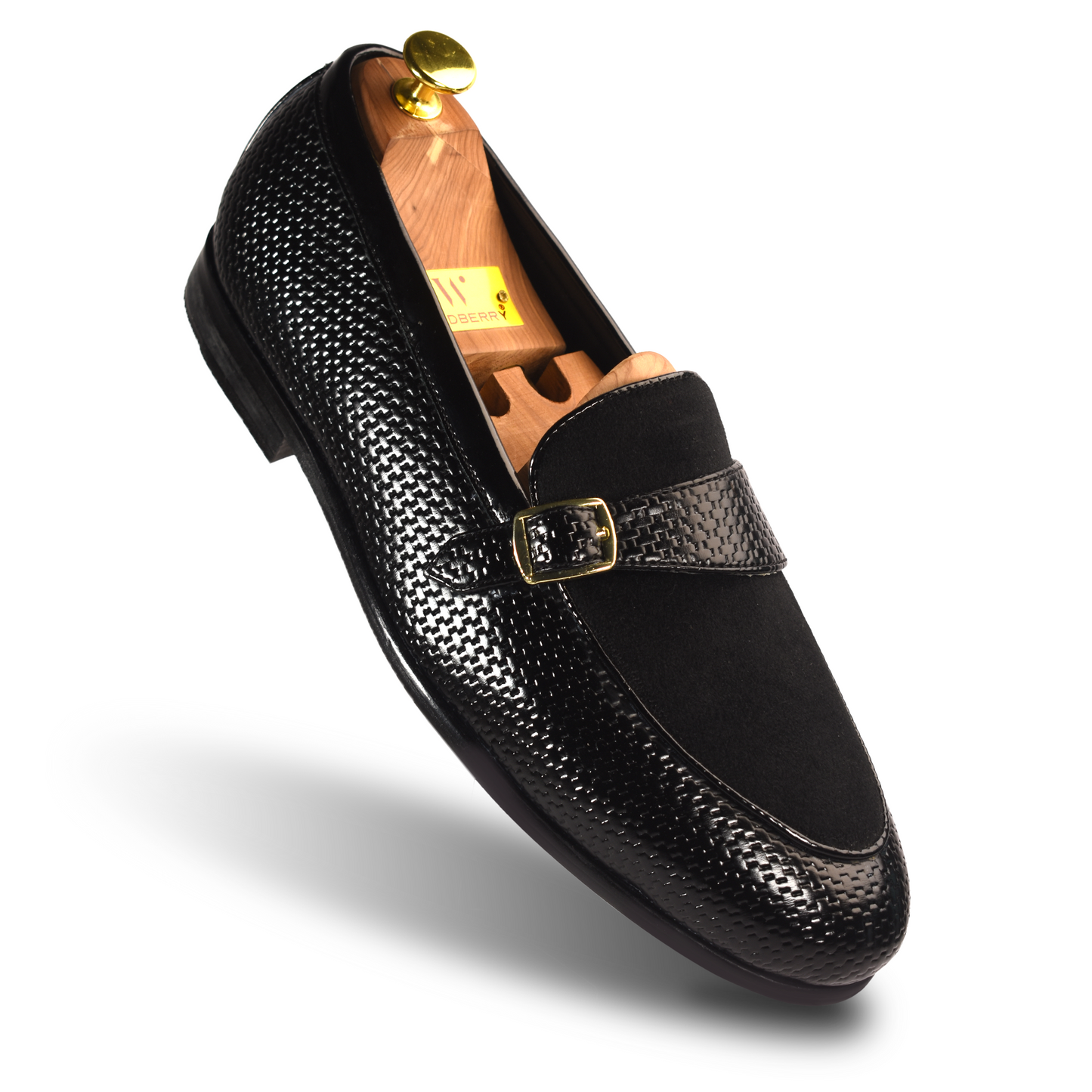 Solmont Black Buckel Loafers