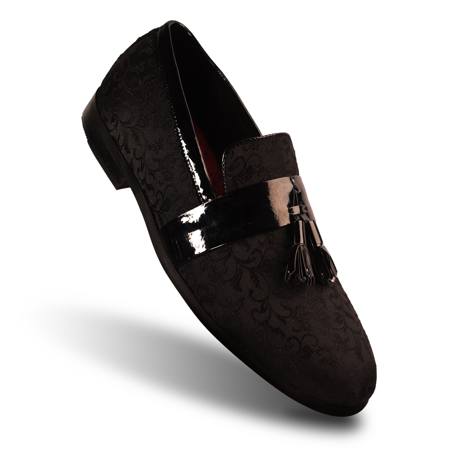 Midnight Black Brocket with Elegant Tassel