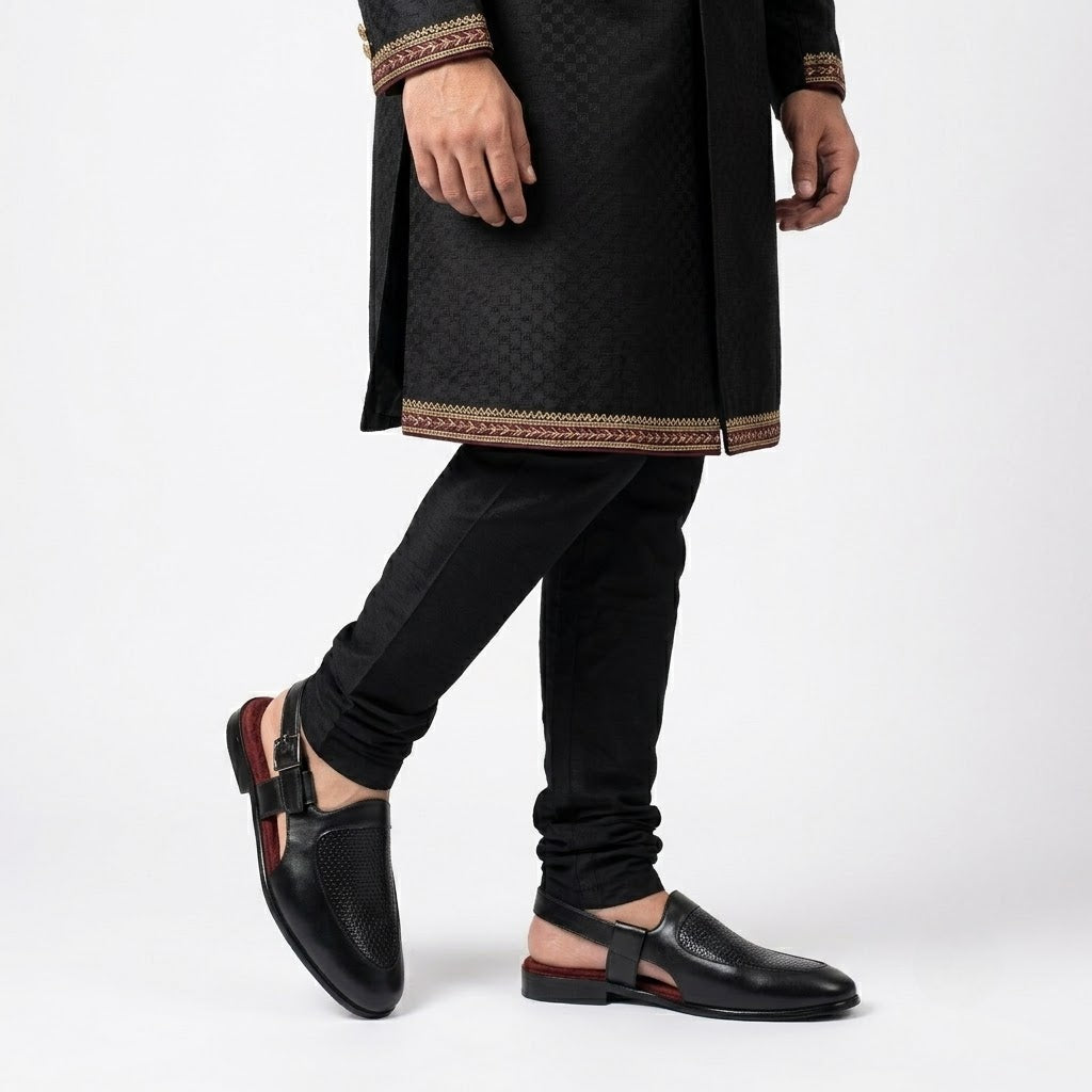 Jaipur Black Jute Sandals