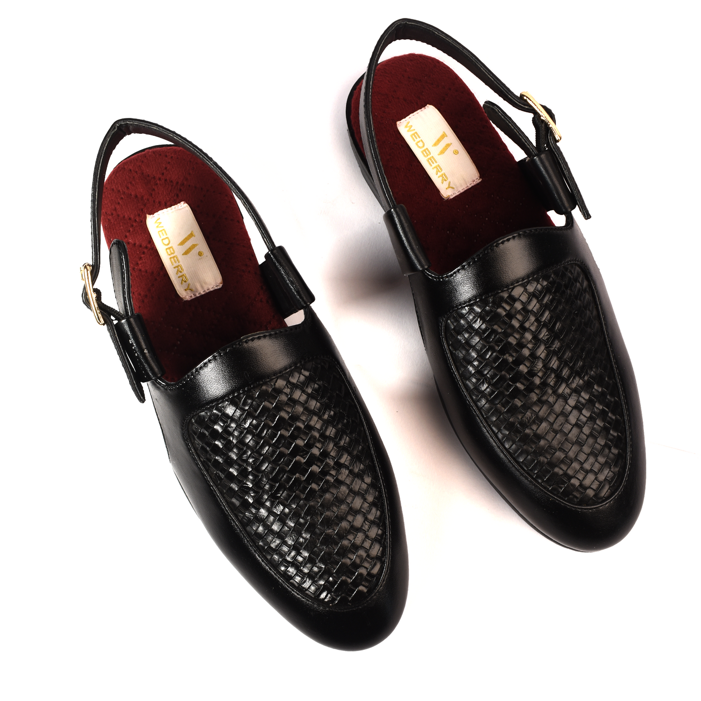Jaipur Black Checkered Sandals