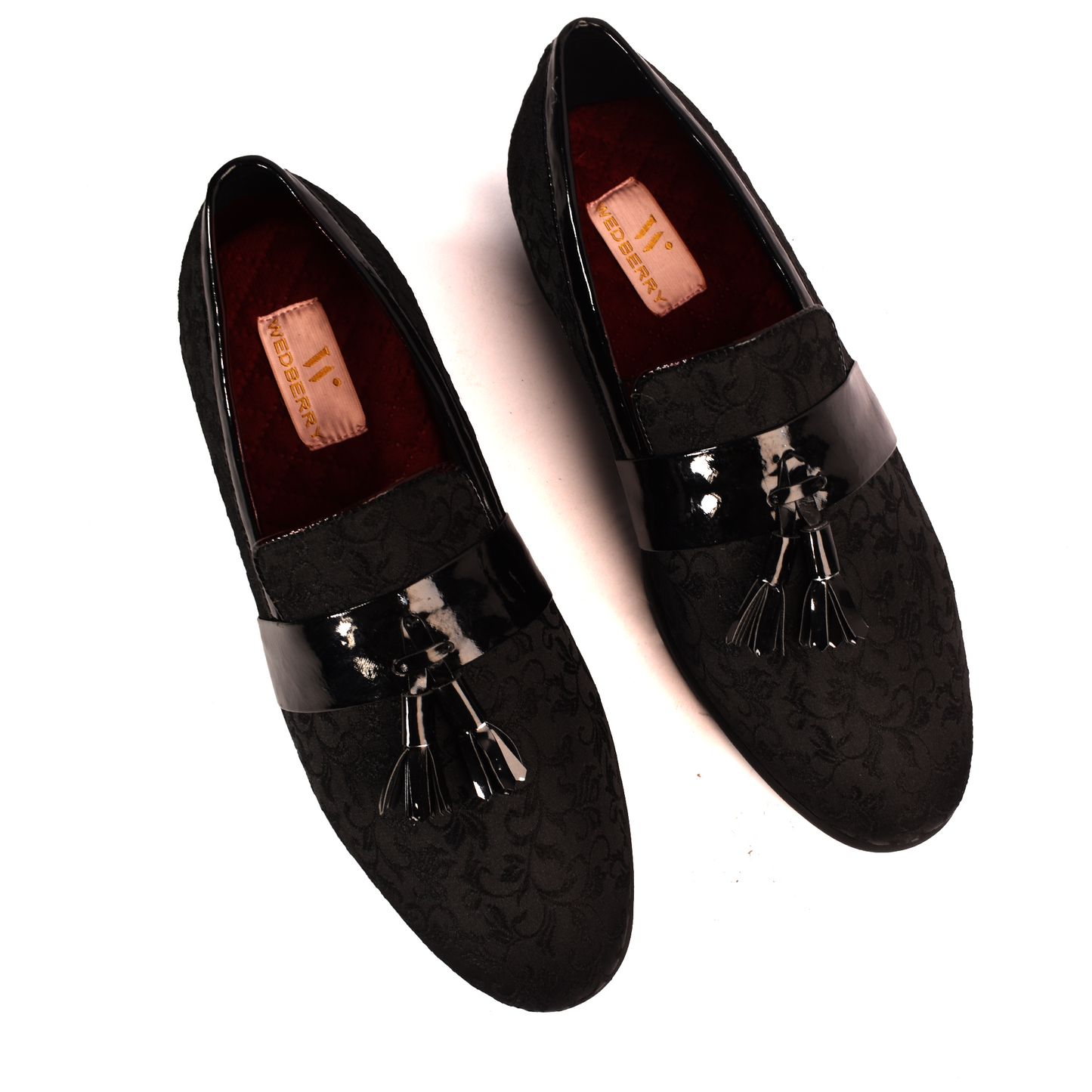 Midnight Black Brocket with Elegant Tassel