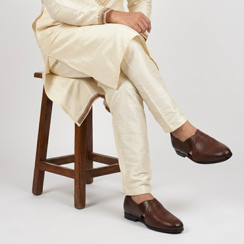 Pranoir Brown Peshawari Sandals