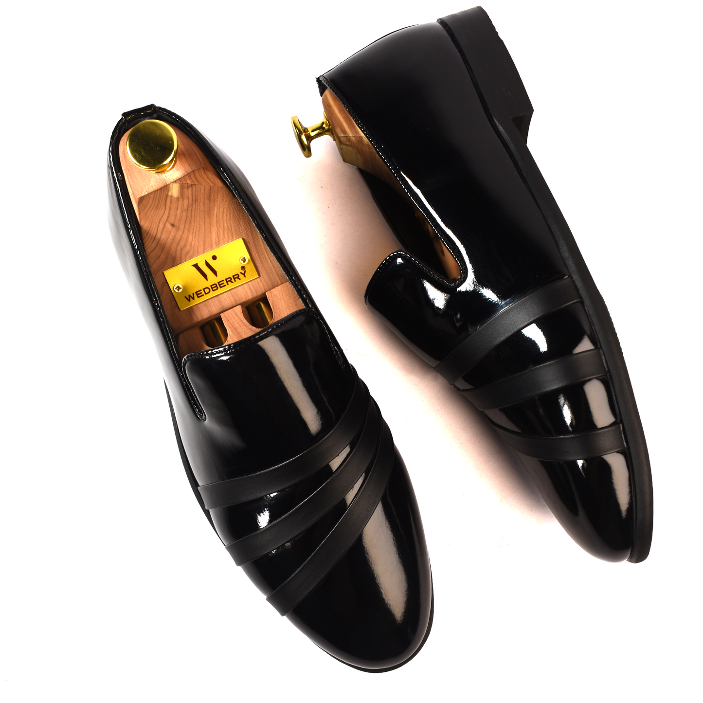 Marvian Black Patent Loafers