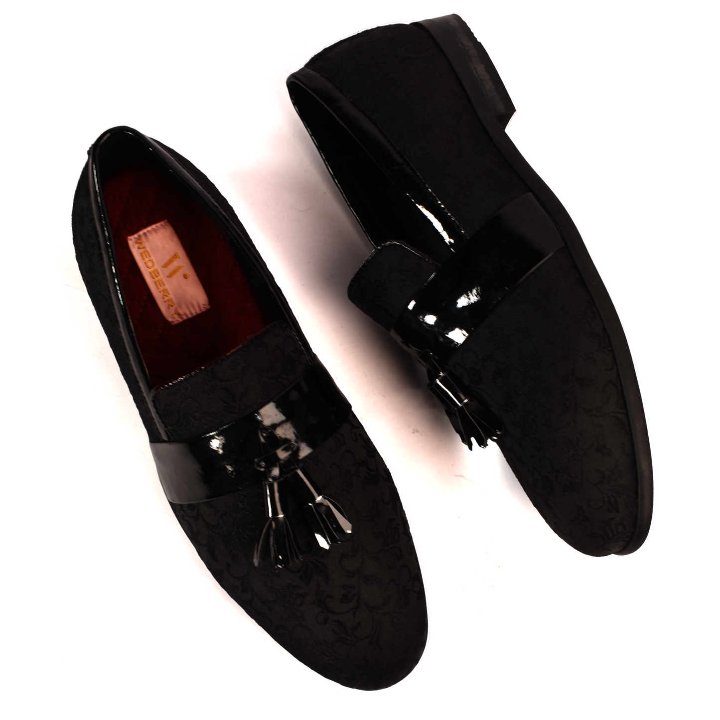 Midnight Black Brocket with Elegant Tassel