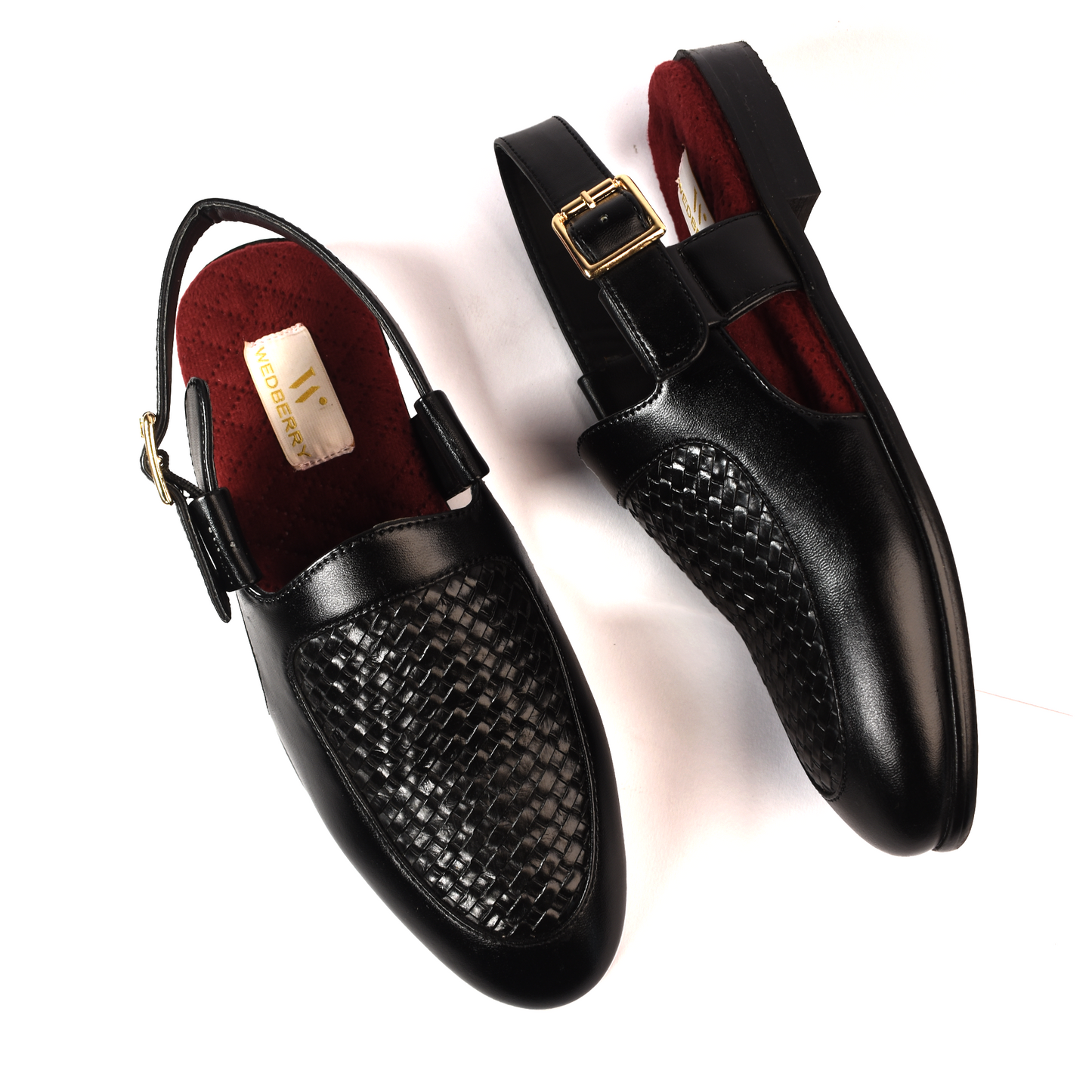 Jaipur Black Checkered Sandals