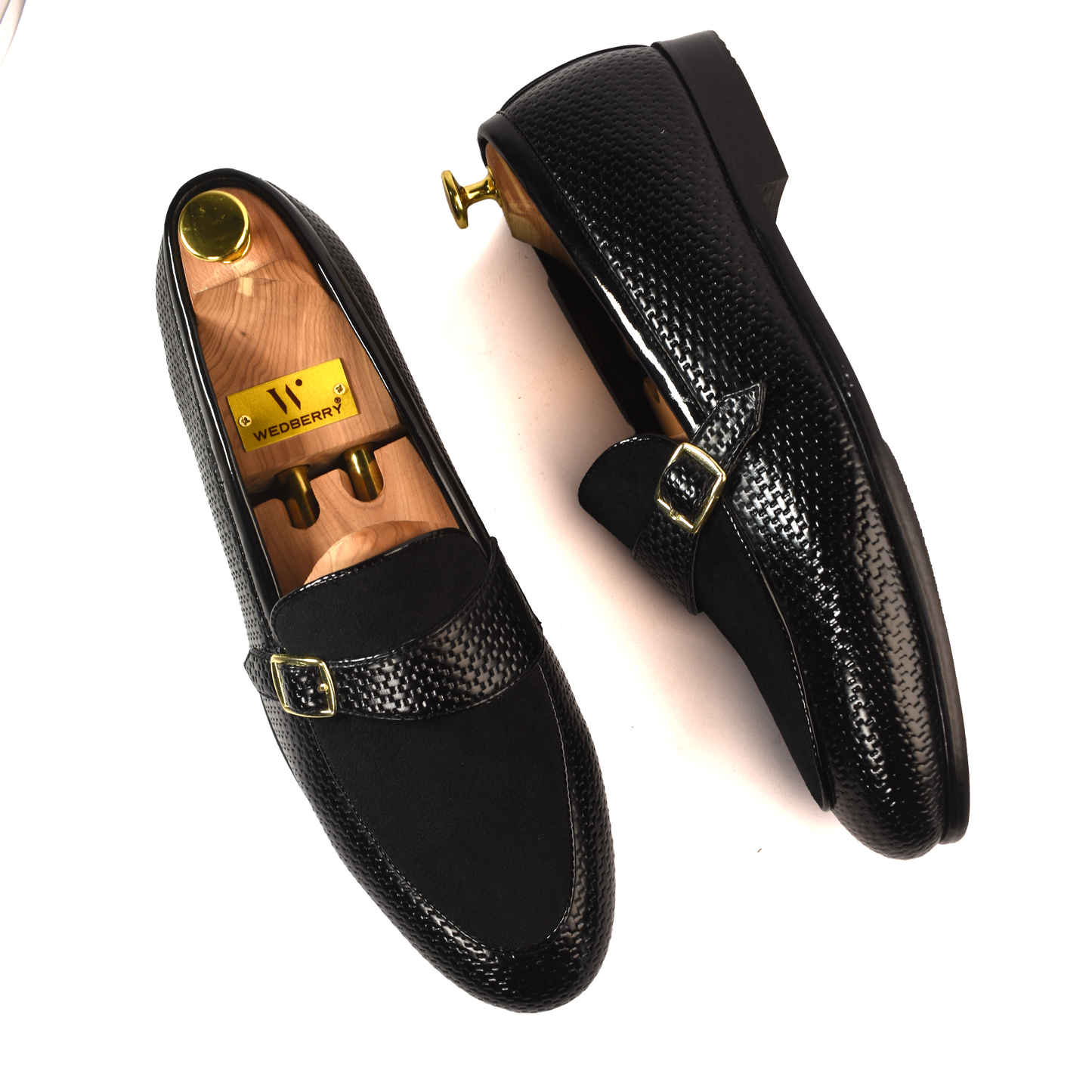 Solmont Black Buckel Loafers