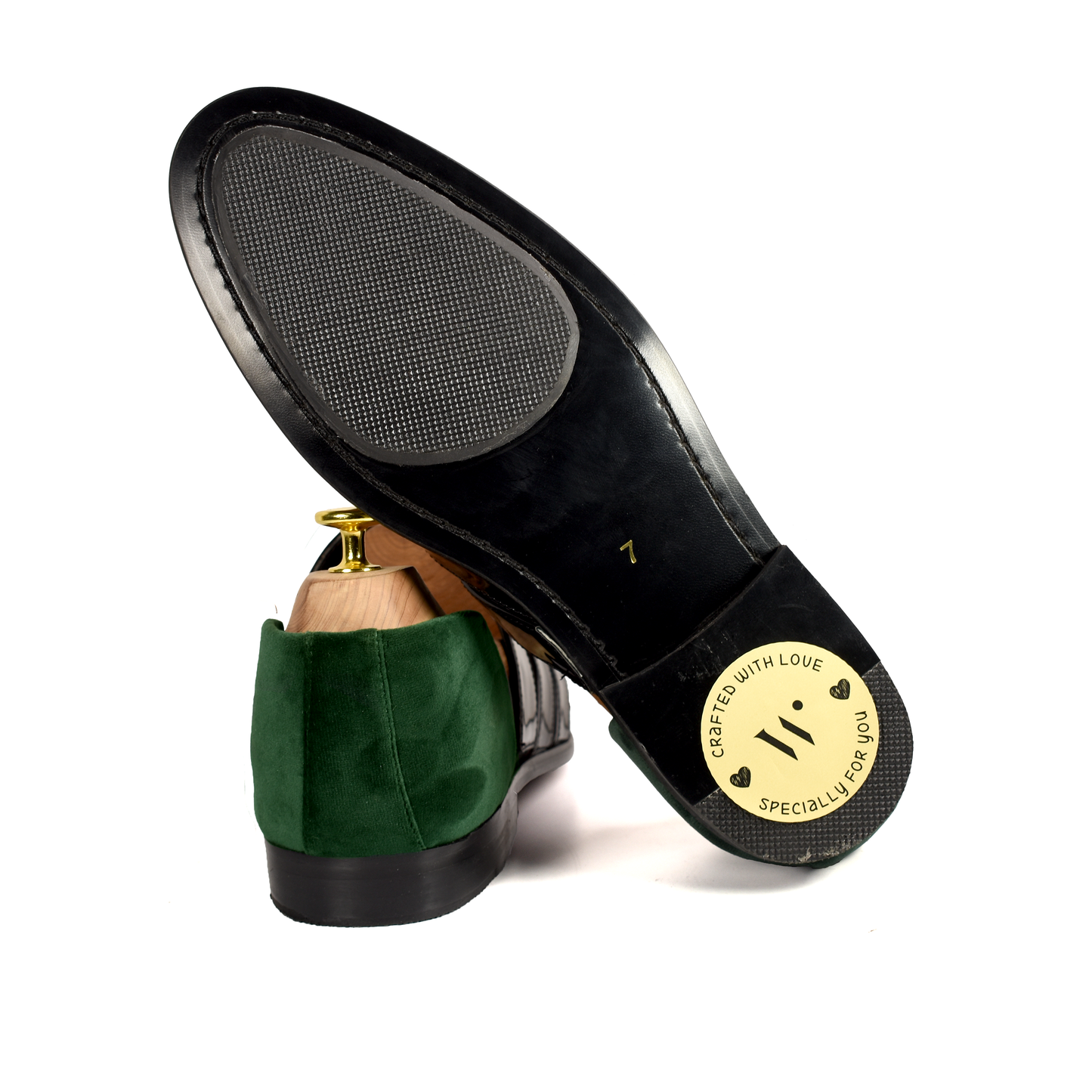 Criss Cross Strap Forest Green Sandals for Men