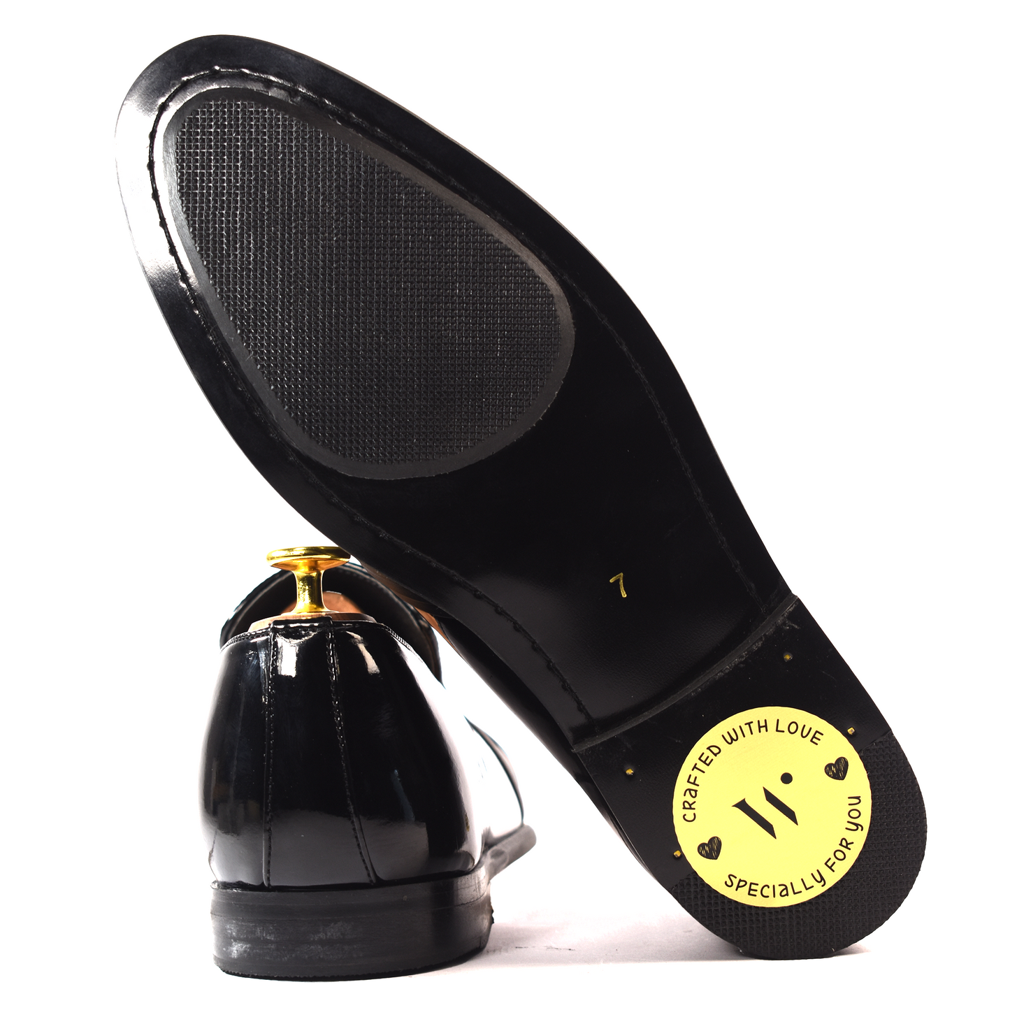 Marvian Black Patent Loafers