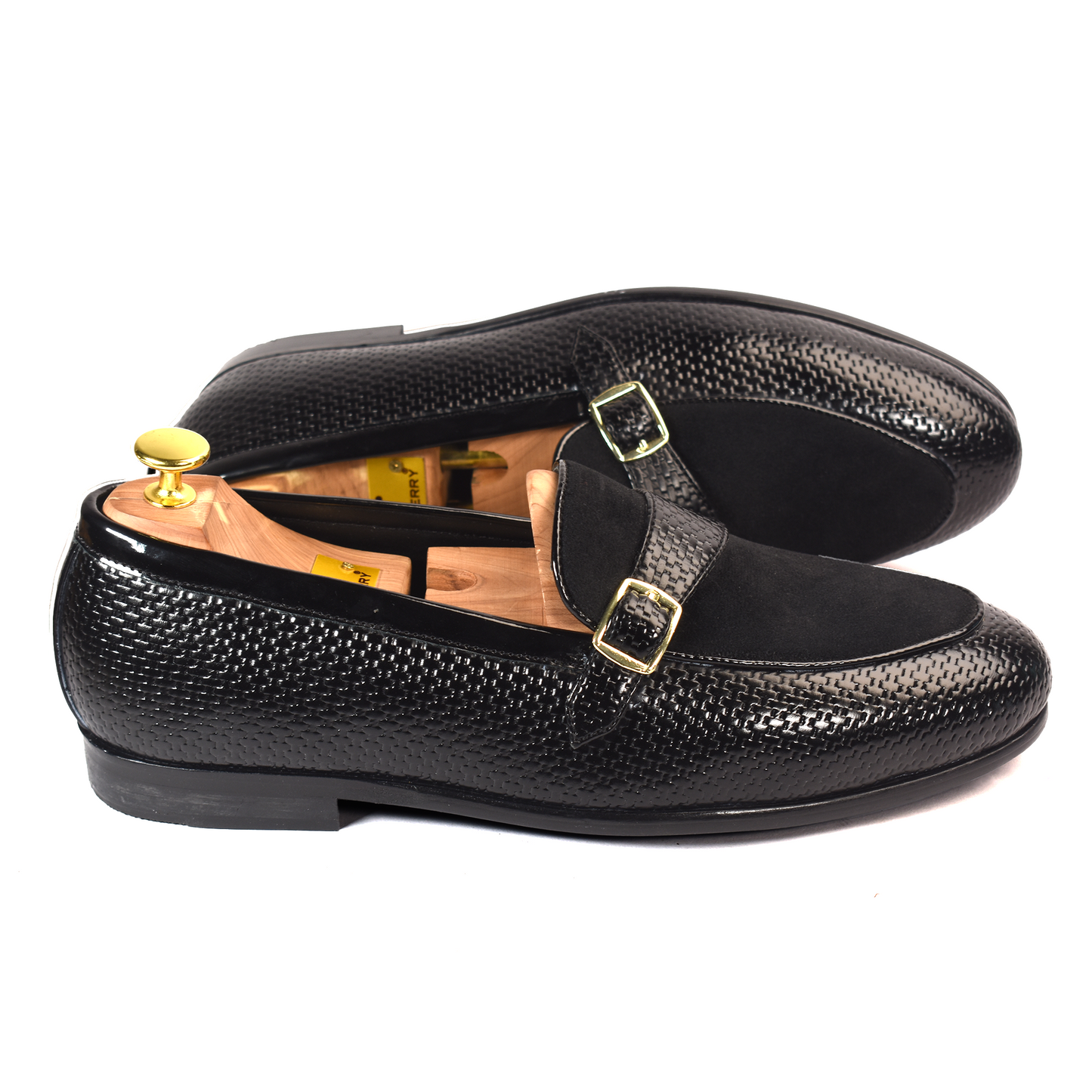 Solmont Black Buckel Loafers