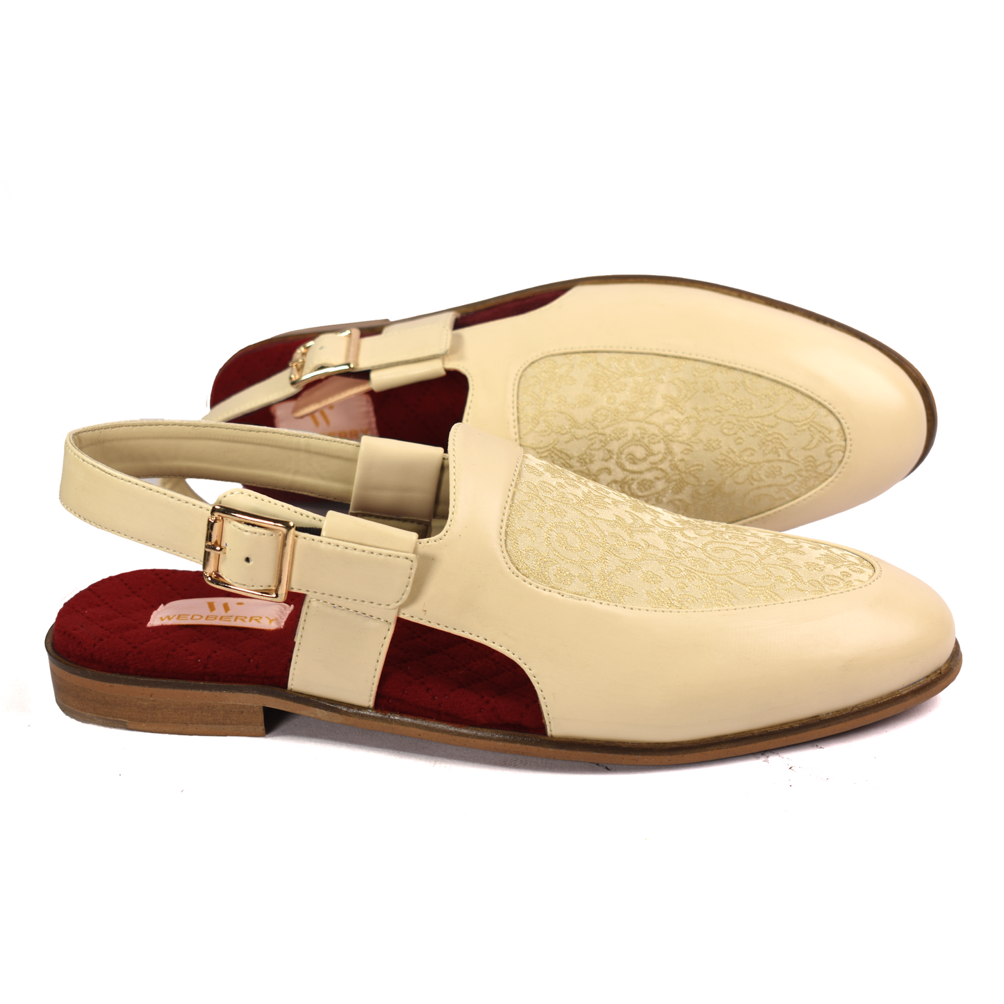 Imperial Brocket Cream Sandals