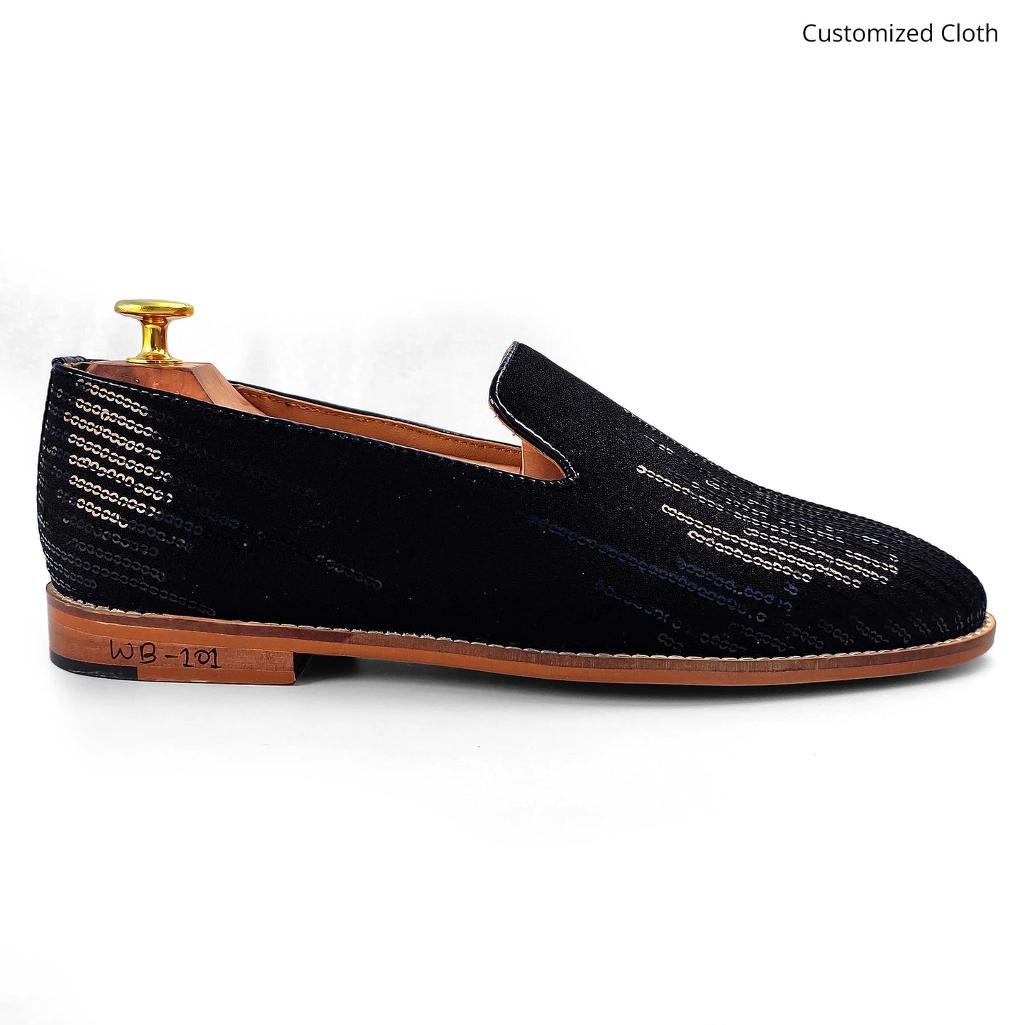 Black Star Embroidery Wedding Ethnic Shoes Party Loafers for Men