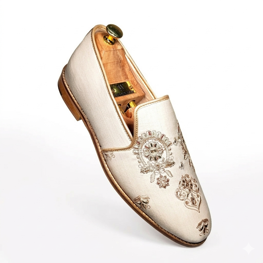 Duet Embroidered Slip-on Shoes Dress and Party Shoes for Men