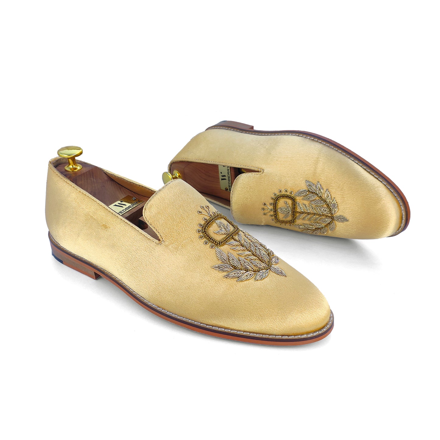 Gold Satin Silk with Golden Zardozi Handwork for Men