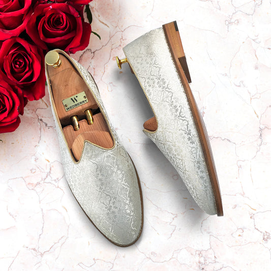 White Ethnic Moajri Nagra Wedding for Men