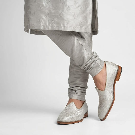 White Ethnic Moajri Nagra Wedding for Men