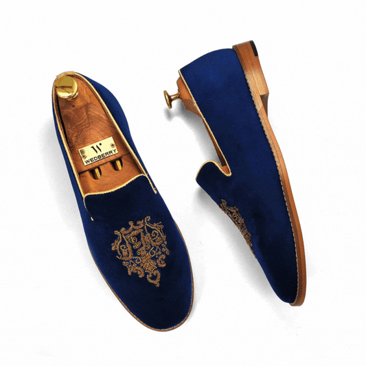 Rajaraj Navy Blue Zardozi