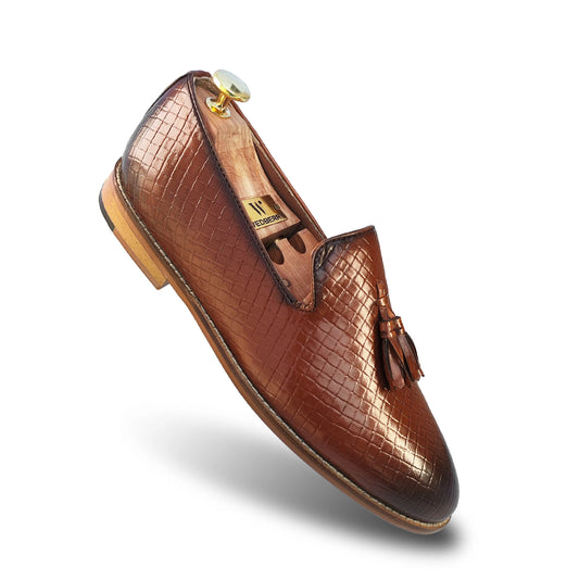 Burnish Tan Woven Style Tassle