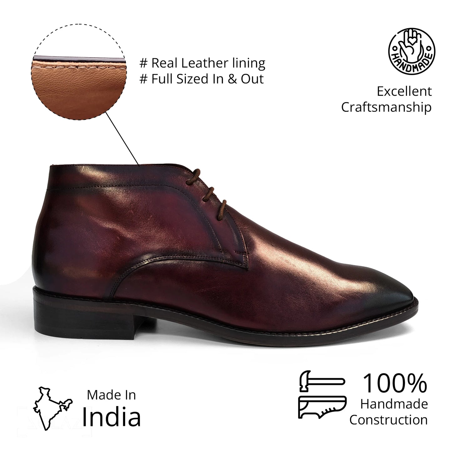 Premium Real Leather Solaz Chukka Boots for Men
